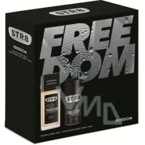 Str8 Freedom parfumovaný deodorant sklo pre mužov 85 ml + dezodorant sprej 150 ml, kozmetická sada