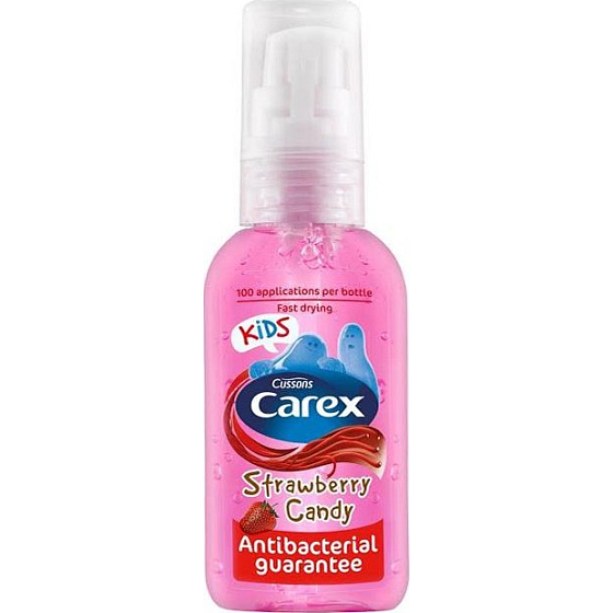 Carex Strawberry Candy Kids Jahoda antibakteriálny gél na ruky 50 ml
