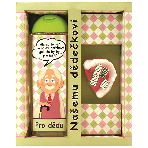 Bohemia Gifts Pre najlepšieho dedka sprchový gél 300 ml + ručne vyrábané mydlo 70 g, kozmetická sada