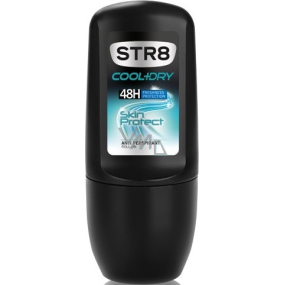 Str8 Cool + Dry Skin Protect 48h guličkový antiperspirant dezodorant roll-on pre mužov 50 ml
