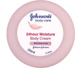 Johnsons Care 24HOUR Moisture telový krém s bambuckým maslom 200 ml