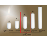 Lima Gastro hladká sviečka biela valec 50 x 170 mm 1 kus