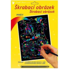 Vyškrabávací obrázok dúhový Piráti 29,5 x 21 cm