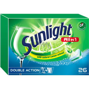 Sunlight All in 1 Lemon tablety do umývačky riadu 26 kusov