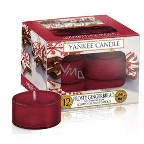 Yankee Candle Frosty Gingerbread - Perník s polevou vonná čajová sviečka 12 x 9,8 g