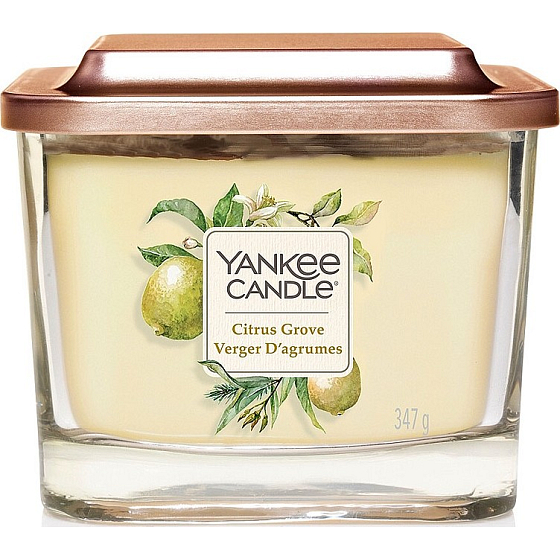 Yankee Candle Citrus Grove - Citrusový háj sójová vonná sviečka Elevation stredné sklo 3 knôty 347 g