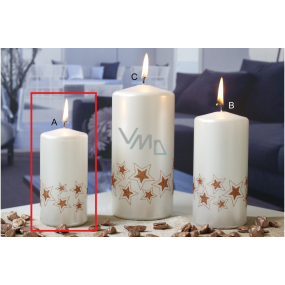 Lima Starlight sviečka biela / medená valec 50 x 100 mm 1 kus