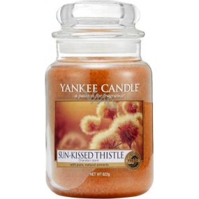 Yankee Candle Sun Kissed Thistle - Dokonalá jesenné vôňa vonná sviečka Classic veľká sklo 623 g