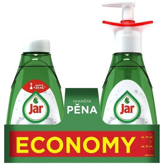 Jar Active Foam Okamžitá pena čistiaci prostriedok určený na ručné umývanie riadu pumpička 350 ml + náhradná náplň 37 ml, duopack