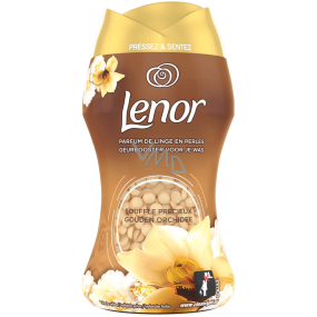Lenor Gold Orchid vôňa vanilky, mimózy, ruží a broskýň voňavé perličky do bubna práčky 140 g