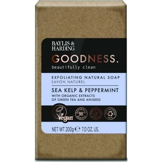 Baylis & Harding Morská chaluha a Mentol jemne mletej toaletné mydlo 200 g