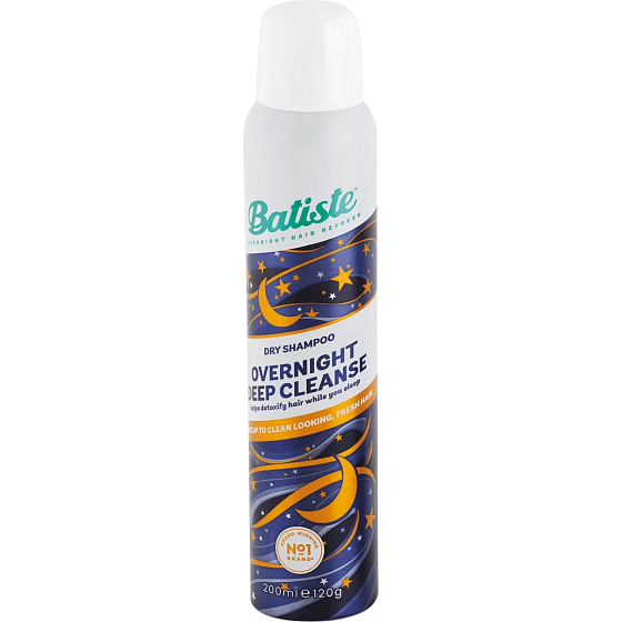 Batiste Overnight Deep Cleanse suchý šampón na vlasy na noc 200 ml