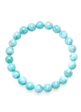 Larimar náramok elastický prírodný kameň, guľôčka 7 mm / 16 - 17 cm, kameň bájnej Atlantídy