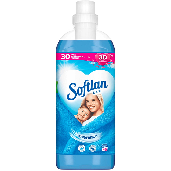 Softlan Windfrisch zmäkčovač tkanín s vôňou šumivého mora 45 dávok 1 l