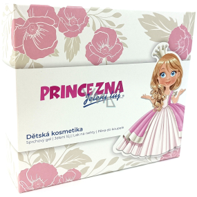 Regina Princess sprchový gél 250 ml + pena do kúpeľa 300 ml + lak na nechty + jelení loj 4,5 g, kozmetická sada pre deti