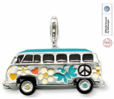 Prívesok na cestovnom náramku zo striebra 925 Volkswagen Bus, zapínanie na homára