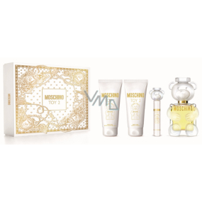 Moschino Toy 2 parfumovaná voda 100 ml + telový krém 100 ml + sprchový gél 100 ml + cestovný sprej 10 ml, darčeková sada pre ženy
