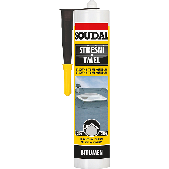 Soudal strešný bitúmenový tmel, čierny, 300 ml