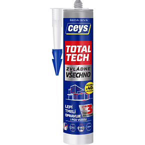 Ceys Total Tech univerzálne lepidlo a tmel, šedý, 290 ml