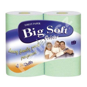 Big Soft Exclusiv Color zelený toaletný papier 2 vrstvový 4 x 200 útržkov