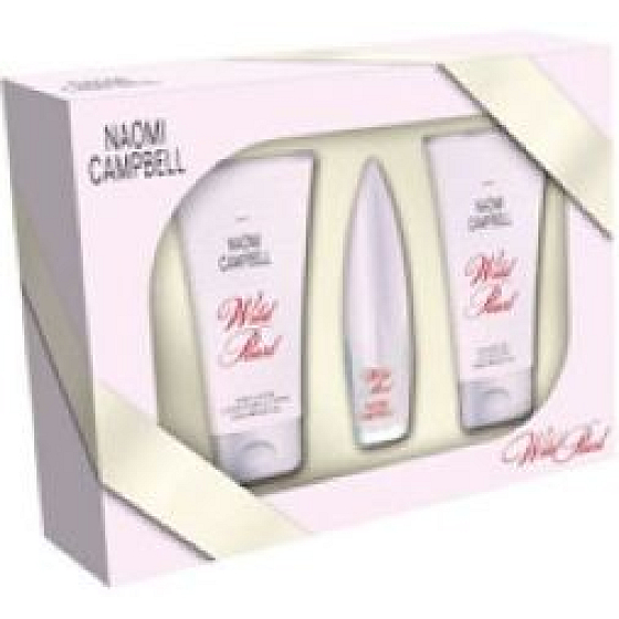 Naomi Campbell Wild Pearl toaletná voda 15 ml + sprchový gél 50 ml + telové mlieko 50 ml, darčeková sada