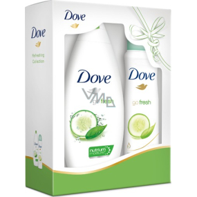 Dove Go Fresh Touch Uhorka & Zelený čaj sprchový gél 250 ml + antiperspirant sprej 150 ml, kozmetická sada