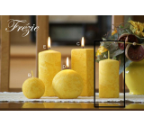 Lima Mramor Frézia vonná sviečka žltá valec 50 x 100 mm 1 kus