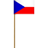 Arch Papierová vlajka Českej republiky na paličke 42 cm 1 kus