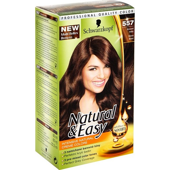 Schwarzkopf Natural & Easy farba na vlasy 557 Bronzovo hnedý