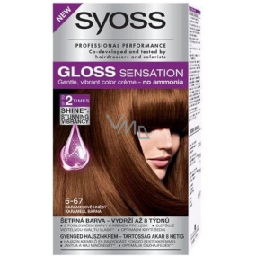 Syoss Gloss Sensation Šetrná farba na vlasy bez amoniaku 6-67 Karamelovo hnedý 115 ml