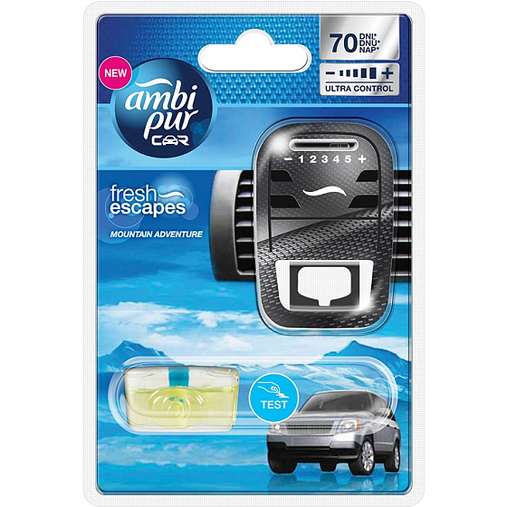 Ambi Pur Car Mountain Adventure kompletný strojček 7 ml