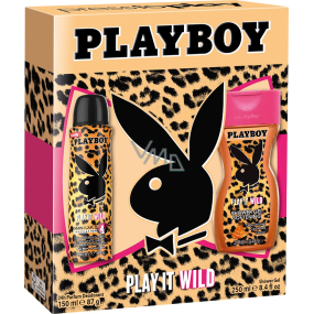 Playboy Play It Wild for Her dezodorant sprej 150 ml + sprchový gél 250 ml, kozmetická sada