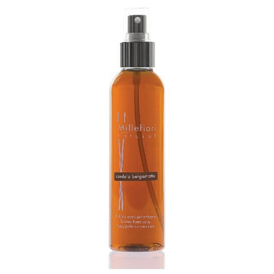 Millefiori Milano Natural Sandalo Bergamotto - Santalové drevo a Bergamot Bytový sprej pohlcovač pachov 150 ml