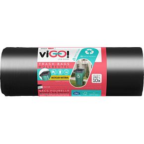 viGO vrecia na odpad, 48 µ, 116 × 150 cm, 240 l, 10 ks