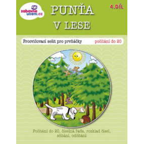 Ditipo Punťa v lese precvičovaciu zošit pre prváčikov 16 strán 215 x 275 mm