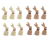 Zajac s Lepik 7 cm, 6 kusov v sáčku svetlá alebo hnedá