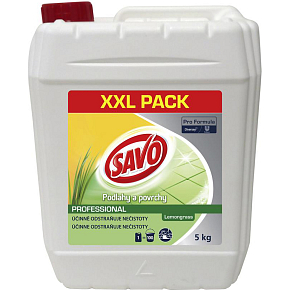 Savo Profi Podlahy a povrchy Lemongrass čistiaci prostriedok dezinfekčné na každodenné upratovaní plôch 5 kg