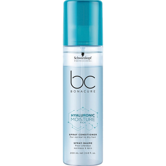 Schwarzkopf Professional BC Bonacure Hyaluronic Moisture Kick bezoplachový kondicionér v spreji pre normálne a suché vlasy 200 ml