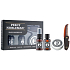 Percy Nobleman Šampón na fúzy 30 ml + vyživujúci olejový kondicionér na fúzy s vôňou 30 ml + vosk na fúzy 20 ml + hrebeň na fúzy a fúzy, sada starostlivosť o fúzy pre mužov