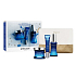 Payot Blue Techni Liss Jour vyhladzujúci chronoaktivní krém 50 ml + Regard vyhladzujúci chronoaktivní gel 15 ml + Concentré vypĺňajúci chronoaktivní sérum 30 ml, + toaletný taška, kozmetická sada