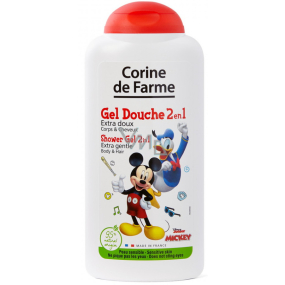 Corine de Farmu Disney Mickey Mouse 2v1 šampón na vlasy a sprchový gél pre deti 250 ml