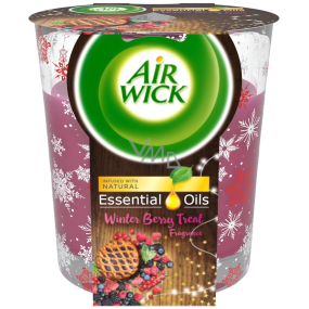 Air Wick Essential Oils Merry Berry - Vôňa zimného ovocie sviečka v skle 105 g