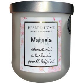 Heart & Home Svieža sójová sviečka s vôňou ľanu s názvom Marcela 110 g