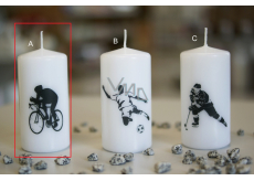 Lima Sporty Cyclist sviečka biely valec 50 x 100 mm 1 kus