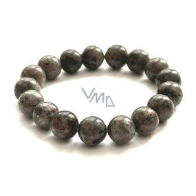 Yooperlit náramok elastický prírodný kameň, gulička 12 mm / 16 - 17 cm, kameň pravdy