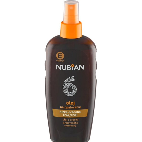 NUBIAN Olej na opaľovanie ve spreji SPF 6, 200 ml