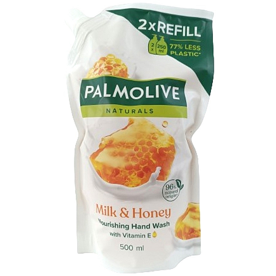 Palmolive Naturals Mlieko & Med tekuté mydlo náhradná náplň 500 ml