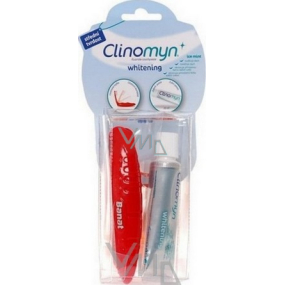 Clinomyn Whitening Ice Mint zubná pasta bieliace pre fajčiarov 20 ml + cestovné kefka
