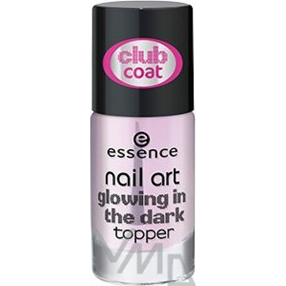 Essence Nail Art Glowing In The Dark Topper krycí lak sa svietiacim efektom 8 ml