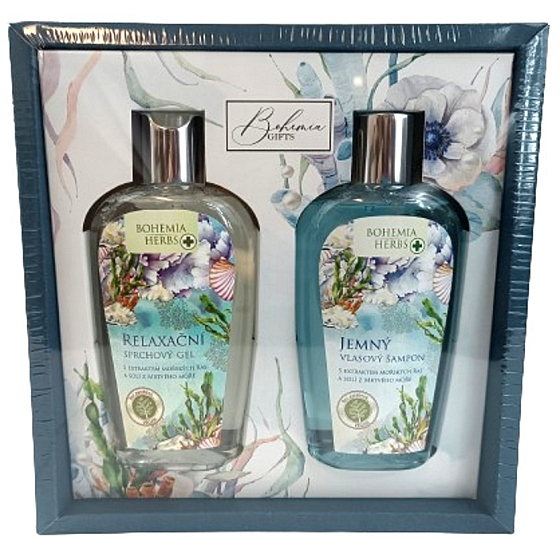 Bohemia Gifts Relaxačný sprchový gél z Mŕtveho mora 250 ml + jemný šampón na vlasy 250 ml, kozmetická sada